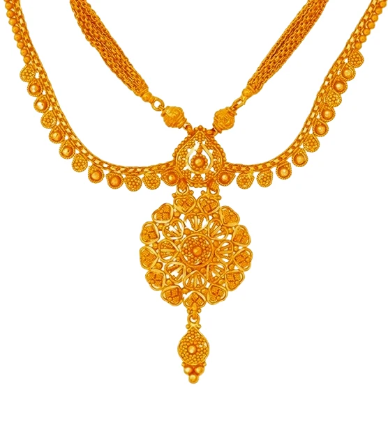 Intricate Gold Chain with Gemstones