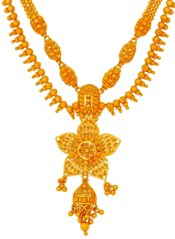 Multi-Strand Pearl and Gold Necklace